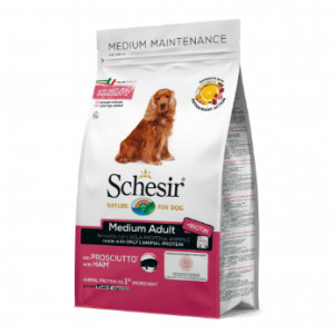 Schesir Dog Medium Adult Ham  3kg Cena norādīta par 1 gb. un ir spēkā pasūtot 2 gb.
